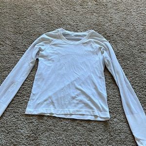 lululemon long-sleeve swiftly tech shirt (white)